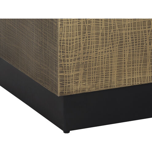 Albans 22 X 22 inch Brass / Black Side Table